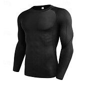 economico T-shirt e Canottiere da Corsa-Per uomo Maglia a compressione Maglia atletica Maglietta da Palestra Maglietta Fitness Manica Lunga Maglietta Casuale Athleisure Autunno Blocco di colori Asciugatura Rapida Morbido Traspirante