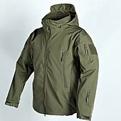 baratos Casacos Leves, Polares &amp; Caminhada-Homens Jaqueta militar tático Jaqueta de combate Jaqueta de Trilha Inverno Ao ar livre Retalhos Térmico / Quente Prova-de-Água A Prova de Vento Jaqueta Alpinismo Campismo / Escursão / Espeleologismo