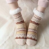 baratos meias caseiras-meias quentes e felpudas meias elásticas para o inverno com alta elasticidade, presente perfeito para mulheres para sala de estar, quarto, sala de jantar, sala de estudo, sala de jogos