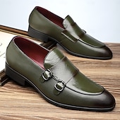 Χαμηλού Κόστους Ημιεπίσημο-ανδρικά loafers από ψεύτικο δέρμα με σχέδιο κροκόδειλου με λεπτομέρεια με διπλή αγκράφα - κομψά παπούτσια για επίσημες περιστάσεις και επαγγελματικές συναντήσεις