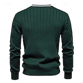 economico Felpe e Sweatshirt Elite da Uomo-Per uomo Cardigan Maglione Maglione corto Maglione lavorato a maglia A coste Maglia Standard Collage Bottone giù Color Block A V Di tendenza Classico Da tutti i giorni Appuntamento Abbigliamento