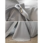 economico Collezione d&#039;elite-Set copripiumino da 4 pezzi, 100% cotone biologico, tessuto morbido e traspirante, include copripiumino e federe per un sonno confortevole.
