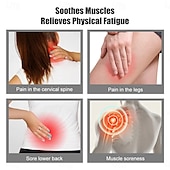 voordelige Lichaamsmassage-apparaat-3/6 stuks smart ems nekmassager mini nek- en rugstimulatiemassager draagbare gelpad sticker dun