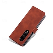 cheap iPhone Cases-Phone Case For Z Fold 6 Z Fold 4 Z Fold 3 iPhone 16 Pro Max Plus iPhone 15 Pro Max Plus iPhone 14 13 12 11 Pro Max Plus Mini Back Cover with Stand Holder Card Slot Shockproof Retro PU Leather