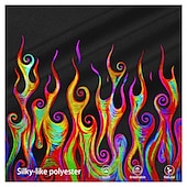 preiswerte Sweatpants-Herren Flamme Jogginghose Hosen Hose Mittlere Taille Kordelzug Elastischer Bund Mode Straße Alltagskleidung Tasche Frühling Herbst Winter 3D-Druck Schwarz
