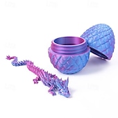 お買い得  Acessórios para festa-3Dプリントドラゴンエッグミステリークリスタルドラゴンフィジェットトイ関節式ドラゴンホームデスクデコレーションイースターサプライズ恐竜エッグ大人用フィジェットトイ自閉症用