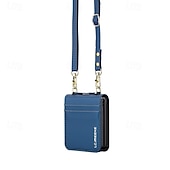 baratos Capa Samsung-telefone Capinha Para Samsung Galaxy Z Flip 7 Z Virar 6 Z Flip 5 Z Flip 4 Z Flip 3 Capa traseira com cordão com pulseira Slot para cartão TPU Metal Couro PU