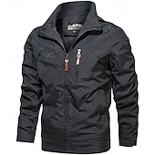 voordelige Fleece &amp; 3-in-1 Jassen-Voor heren Wandeljack Buitenshuis Winddicht Waterbestendig Lichtgewicht jack Windjack Reizen Zwart Leger Groen Khaki Donkerblauw Grijs