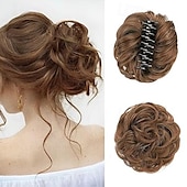 economico Chignon-Chignon Chignon Con clip Capelli sintetici Pezzo di capelli Estensione capelli Ondulato Feste Giornaliero Da tutti i giorni Rosso Marrone Grigio