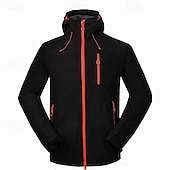 preiswerte Fleece &amp; 3 in 1 Jacken-Herren Softshelljacke Wanderjacke Draussen Farbblock Wasserdicht Winddicht Windjacke Reisen Schwarz Rot Marinenblau Königsblau Grau