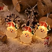 levne Holiday Strip Světla-Vánoční LED řetězová světla 10/20 LED Vánoční sněhulák dekorace stromečku voděodolná girlanda světla USB/bateriově napájená sváteční nový rok vánoční výzdoba pro domácnost ložnice na párty svatební