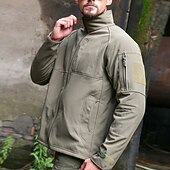 preiswerte Fleece &amp; 3 in 1 Jacken-Herren Outdoorjacke Soft Shell Jacke Wanderjacke Winter Draussen Patchwork warm Fleece-Futter Wasserdicht Windundurchlässig Vliesjacken Warme taktische Jacke Voller Reißverschluss Klettern Camping