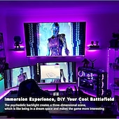 Недорогие Дистанционное управление-Светодиодные ленты RGB-светильники USB-гибкая лампа USB 5 В 5050 SMD 10 мм светодиоды доска с 24 кнопками ИК-пульт дистанционного управления для фона телевизора с плоским экраном, HDTV, монитора ПК 1 м ~ 5 м