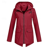 ieftine Jachete impermeabile-Pentru femei Μπουφάν πεζοπορίας Iarnă În aer liber Impermeabil Rezistent la Vânt Multi-buzunar Fermoar Față Jachetă ușoară Fermoar Întreg Camping / Drumeții / Speleologie Alb Vișiniu Albastru Marin