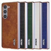 Недорогие Чехлы для Samsung-телефон Кейс для Назначение Z-образный сгиб 7 Z-сгиб 6 Z Fold 5 Z Fold 4 Z Fold 3 Кейс на заднюю панель Защита от удара Ретро Покрытие Металл