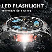 ieftine Ceasuri Smart-ceas inteligent ht22 ecran de 1,46 inchi apel bluetooth ip68 lanternă cu led rezistentă la apă baterie mare 100 sport gps pistă de fitness ceas inteligent