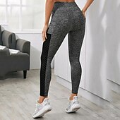 cheap Yoga Leggings &amp; Tights-Women&#039;s Yoga Pants Yoga Leggings Mesh Pocket High Waist Yoga Gym Workout Pilates Tights Black Burgundy Dark Navy Fall Sports Activewear Stretchy Slim