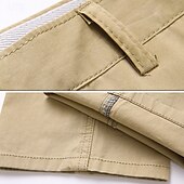 billiga Smal-Herr Kostymbyxor Långbyxor Kinesiska Knappar Ficka Slät Komfort Formell Fest Arbete Mode Klassisk Stil 다크 카키 Ljus kaki Microelastisk