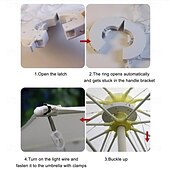 economico Striscie luci ad energia solare-Luce solare da tenda a 104 LED con telecomando ideale per il campeggio natalizio&amp;amp;avventura in spiaggia