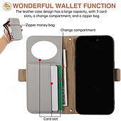 abordables Coques autres téléphones-téléphone Coque Pour Pixel 9 Pro Pixel 9 Pro XL Pixel 8 Pro Pixel 8 Pixel 7 Pixel 7 Pro Pixel 6 Pixel 6 Pro Coque Arriere Avec Support fermeture Éclair avec lanière Rétro TPU faux cuir