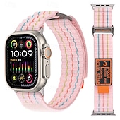 Χαμηλού Κόστους Ζώνες Apple Watch-Αθλητικό Μπρασελέ Συμβατό με Ζάντα ρολογιού Apple Watch 38mm 40mm 41mm 42mm 44mm 45mm 49mm Μεταλλικό κούμπωμα Ρυθμιζόμενο Αναπνέει Νάιλον Ανταλλακτικό λουράκι ρολογιού για iwatch Ultra 2 Series 9 8 7