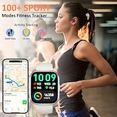Χαμηλού Κόστους Smartwatch-νέο έξυπνο ρολόι 1,85 ιντσών πλήρης οθόνη αφής παρακολούθησης δραστηριότητας με λειτουργίες κλήσεων και μηνυμάτων βηματόμετρο πολλαπλών αθλητικών λειτουργιών ανθεκτικό συμβατό με συσκευές iOS/android