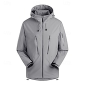 abordables Softshell, polares y chaquetas de montaña-Hombre Chaqueta Softshell Chaqueta para senderismo Al aire libre Retazos Resistente al Viento Resistente al Agua Chaqueta cortavientos Viaje Negro Amarillo Azul Claro Gris