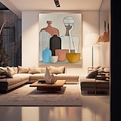 preiswerte Stillleben-Gemälde-3D-Ölgemälde, handgefertigt, beige, Wabi-Sabi-Ölgemälde, handgemalte Wandkunst, schwarz-beige, mit Pattle Knife gemaltes großes, schwarz-oranges Ölgemälde, Wandkunst, beige, strukturiertes Gemälde für