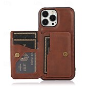 economico Cover per iPhone-telefono Custodia Per iPhone 16 Pro Max Plus iPhone 15 Pro Max Plus iPhone 14 13 12 11 Pro Max Plus Mini SE Per retro Con supporto A calamita Slot per schede Retrò TPU pelle sintetica