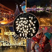 baratos Plug String Lights-dc24v tensão segura led luzes de corda de natal 100m 50m 20m 10m com 800 leds e 400 leds, luzes de natal de tira de fadas, iluminação externa à prova d&#039;água ip65 para natal, festa, eventos de ano