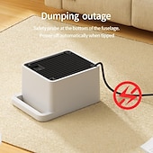 abordables Équipements de chauffage-radiateur d&#039;appoint 900w radiateur d&#039;appoint électrique portable mini radiateur silencieux de sécurité multiple 2 modes chauffage de sécurité rapide en céramique ptc radiateur pour bureau chambre