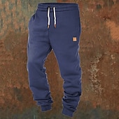 billige Joggesko-Herre Joggebukser Jogger Bukser Lomme Snorer Elastisk midje عادي Komfort Sport &amp; Utendørs Daglig Mote Fritid Militærgrønn Svart Mikroelastisk