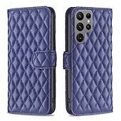 お買い得  サムスン用ケース-電話 ケース 用途 S24 Ultra S24 Plus S24 S24 S23 S22 S21 Ultra Plus S23 S22 S22ウルトラ S22 Plus S21 FE S21 ウォレットカードケース スタンド付き カード挿入口 耐衝撃 レトロ風 TPU PUレザー