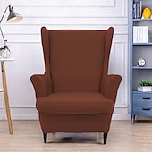 cheap Armchair Cover &amp; Armless Chair Cover-Wingback Chair Cover with Striped Geometric Print Polyester Slipcover Stretchy and Durable Furniture Protector Modern Stylish Chair Cover for Living Room Decor