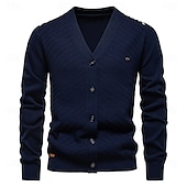 ieftine pulover cardigan pentru bărbați-pulovere cardigan din bumbac noi pentru bărbați, cu decolteu în V, pulovere casual din tricot social, cardigane pentru bărbați