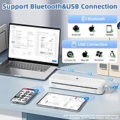 Недорогие Офисные принадлежности-портативный принтер phomemo m834 беспроводной термопринтер bluetooth поддерживает термобумагу разных размеров