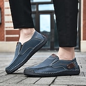levne Pánské nazouváky a mokasíny-pánské ležérní slip-on mokasíny, lehké prodyšné boty z umělé kůže s protiskluzovou podrážkou, ideální pro každodenní nošení a outdoorové aktivity