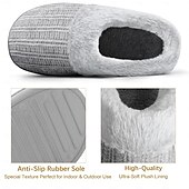 billige Hjem Tøfler-dametøfler med memory foam uklare, sklisikre, høstvinter varme, myke, myke hustøfler til soverommet
