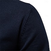 cheap Men&#039;s Pullover Sweater-Mens V-neck Solid Cotton Pullover Sweaters Long Sleeve Casual Social Knitted Sweaters for Men