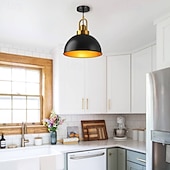 preiswerte Pendelleuchte-LED-Pendelleuchte 30 cm 1-flammig E26/E27 industrieller minimalistischer Stil dekorative Pendelleuchte Einzeldesign Metall-Hängelampenschirm Schlafzimmer Konferenzraum Bar Deckenbeleuchtung 110-240 V