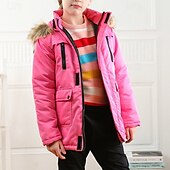 παιδικό πουπουλένιο μπουφάν για κορίτσια απλό streetwear τσέπης διακοπών βαμβακερό παλτό πανωφόρι 4-12 ετών φθινοπωρινό μαύρο ροζ σκονισμένο τριαντάφυλλο Χαμηλού Κόστους Μπουφάν κοριτσιών με πούπουλα και παρκά-παιδικό πουπουλένιο μπουφάν για κορίτσια απλό streetwear τσέπης διακοπών βαμβακερό παλτό πανωφόρι 4-12 ετών φθινοπωρινό μαύρο ροζ σκονισμένο τριαντάφυλλο