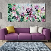 cheap Floral/Botanical Paintings-Mintura Handmade Texture Flowers Oil Paintings On Canvas Wall Art Decoration Modern Abstract Picture For Home Decor Rolled Frameless Unstretched Painting