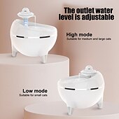 abordables Gamelles et distributeurs pour chiens-Chien Chat Petits Animaux à Fourrure Bol à boire automatique / Bols pour chien et chat 1.6 L ABS + PC Facile à Installer Fontaine Gamelles &amp; Distributeurs à Nourriture Couleur Pleine Blanche Bols
