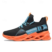 economico Sneakers da uomo-scarpe da ginnastica sportive da uomo in Flyknit verde neon - scarpe da corsa leggere e traspiranti con un design unico della suola