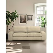 baratos Cobertura de Sofa-Capa de Sofá em Linho Sólido 2 Lugares 3 Lugares Com Estofamento de Algodão e Linho