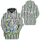 cheap Cartoon &amp; Movie Character Graphic-Beetlejuice 2 Hoodie Cartoon Manga Print 3D Character Front Pocket Graphic Street Style For Couple&#039;s Men&#039;s Women&#039;s Adults&#039; Back To School 3D Print Party Casual Daily