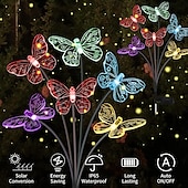 halpa Pathway Lights &amp; Lanterns-aurinko kolibri nurmikon valot 6led huojuva tulikärpäsen valot ulkona vedenpitävät puutarhavalot sudenkorento perhonen pihavalo joulu häät loma juhla puisto patio polku maiseman koristelu 1/2kpl
