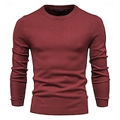cheap Men&#039;s Pullover Sweater-New Winter Thickness Pullover Men O-neck Solid Color Long Sleeve Warm Slim Sweaters Men Men&#039;s Sweater Pull Male Clothing