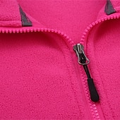 halpa Softshell-, fleece- ja vaellustakit-Naisten Fleecetakki Talvi ulko- Pidä lämpimänä Fleece-vuori Fleecetakit Kokovetoketju Kiipeily Telttailu / Retkely / Luolailu Matkailu Vaalea khaki Musta Keltainen Pinkki Punainen
