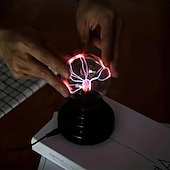 economico Giocattoli luminosi-1 lampada a sfera al plasma da 5 pollici, globo luminoso attivato dal tocco e dal suono, magica, interattiva, con impostazione dell&#039;umore, lampada divertente e scientifica, accessorio per feste,